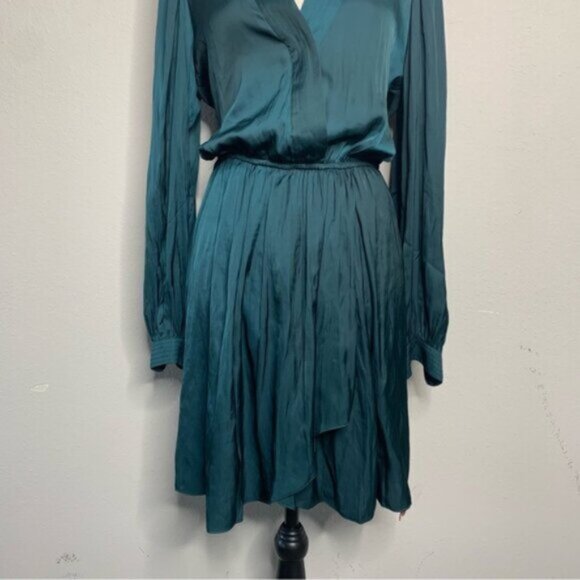 NWT Zadig & Voltaire Remember Satin Mini Long Sleeve Dress - Picture 8 of 16